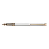 Caran d'Ache Léman Slim White Rose Gold Fountain pen - Vulpen